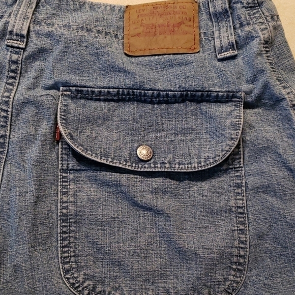 VTG Levi High Waist Shorts Chambray Color 16 VGUC - Picture 7 of 11
